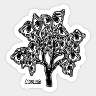 Autotelic-EyeTree-B+W Sticker